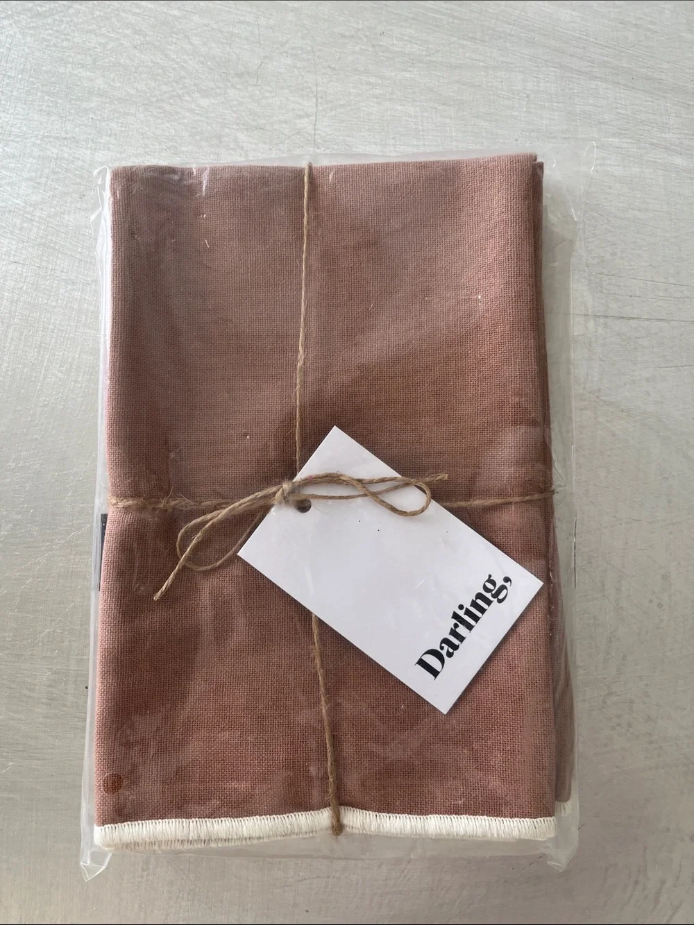 Darling Blush napkin set of 4 - Warm Rose Pink